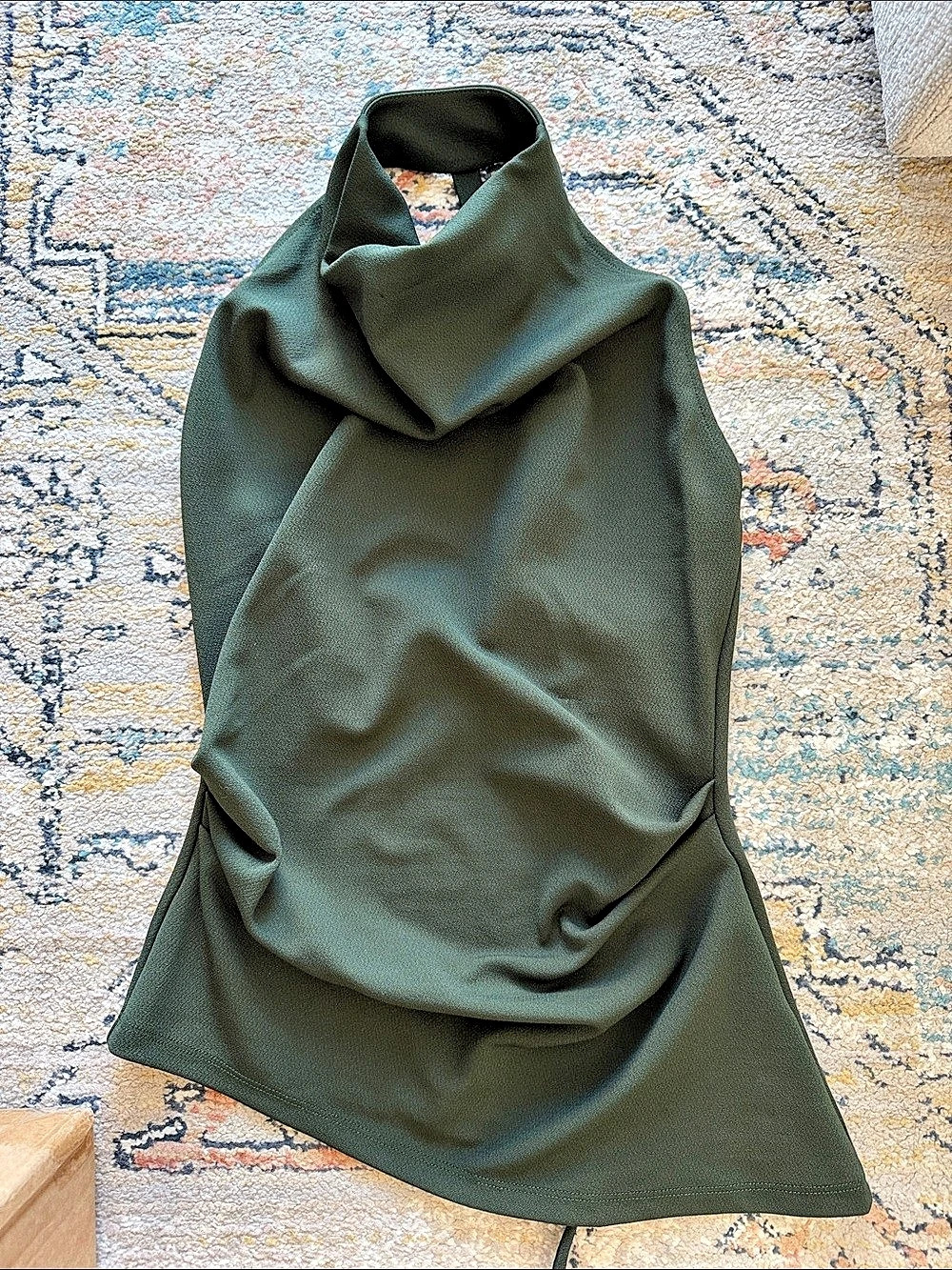Zara Olive Halter Bodysuit Size Medium Like New